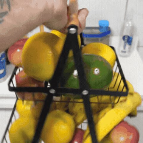 Coș de Fructe Decorativ din Metal