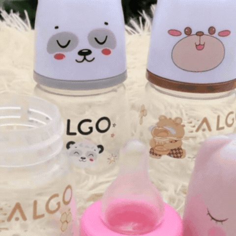 Biberon cu Gât Lat și Gură Largă pentru Bebeluși , 60 ml, pentru 0-3 Luni