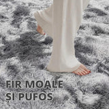 Covor pufos gri deschis 200x280 cm – fir moale și pufos