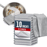 Lavetă abrazivă din plasă argintie, set 10 bucăți