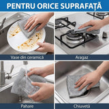 Lavetă abrazivă din plasă argintie, set 10 bucăți