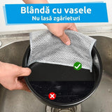 Lavetă abrazivă din plasă argintie, set 10 bucăți