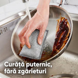 Lavetă abrazivă din plasă argintie, set 10 bucăți