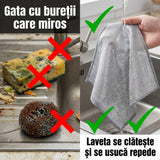 Lavetă abrazivă din plasă argintie, set 10 bucăți