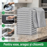 Lavetă abrazivă din plasă argintie, set 10 bucăți