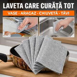 Lavetă abrazivă din plasă argintie, set 10 bucăți