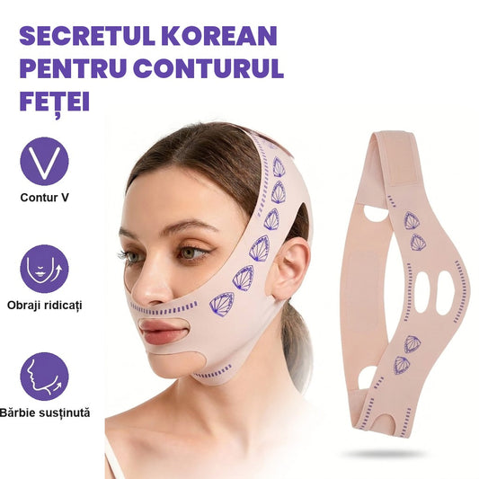 Bandă Korean V-Line: secretul Korean pentru conturul feței