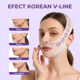 Efect Korean V-Line: bărbie, maxilar, obraji, linia gâtului