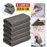 Lavetă magică din microfibră, set 5 bucăți, 30×30 cm