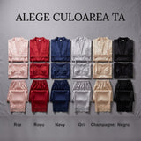 Set 5 pijamale din satin cu dantelă