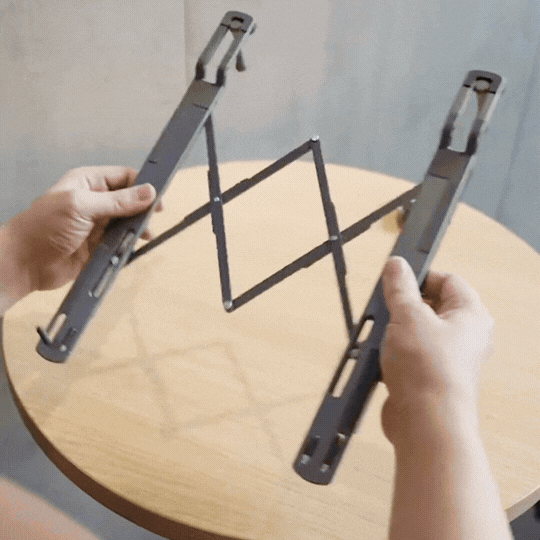 Suport Portabil pentru Laptop de Aluminiu cu Bază de Răcire Pliabilă și Ajustabilă